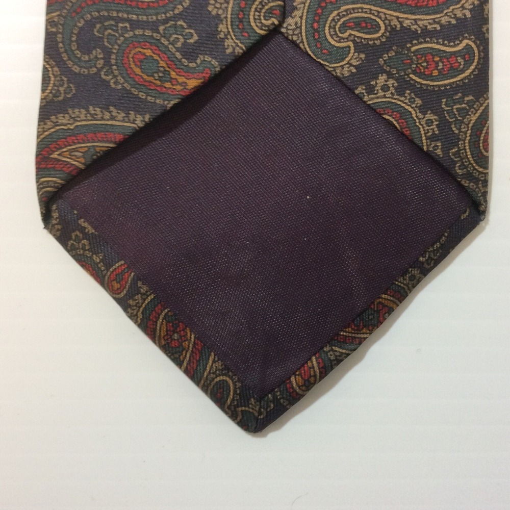 Hathaway MENS TIE NECKTIE 3.5  in  USA All Silk Black Brown Burgundy Blue Gold - Picture 9 of 12